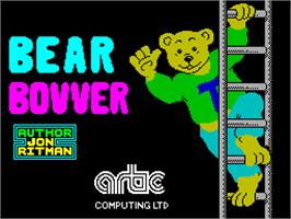 Title screen of Bear Bovver on the Sinclair ZX Spectrum.