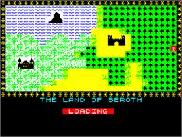 Title screen of Black Crystal on the Sinclair ZX Spectrum.