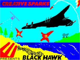 Title screen of Black Hawk on the Sinclair ZX Spectrum.
