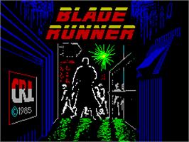 Title screen of Blade Runner on the Sinclair ZX Spectrum.