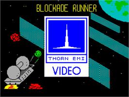Title screen of Blockade Runner on the Sinclair ZX Spectrum.