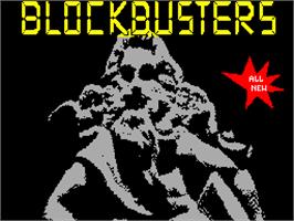 Title screen of Blockbuster on the Sinclair ZX Spectrum.
