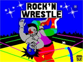 Title screen of Bop'N Wrestle on the Sinclair ZX Spectrum.