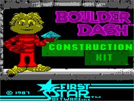 Title screen of Boulder Dash Construction Kit on the Sinclair ZX Spectrum.