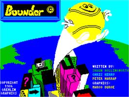 Title screen of Bounder on the Sinclair ZX Spectrum.