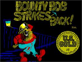 Title screen of Bounty Bob Strikes Back! on the Sinclair ZX Spectrum.