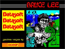 Title screen of Bruce Lee on the Sinclair ZX Spectrum.