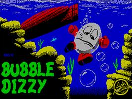 Title screen of Bubble Dizzy on the Sinclair ZX Spectrum.