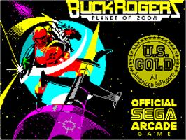 Title screen of Buck Rogers: Planet of Zoom on the Sinclair ZX Spectrum.