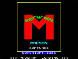 Title screen of Bullseye on the Sinclair ZX Spectrum.