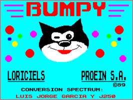 Title screen of Bumpy on the Sinclair ZX Spectrum.