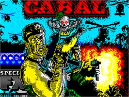 Title screen of Cabal on the Sinclair ZX Spectrum.
