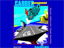 Title screen of Carrier Command on the Sinclair ZX Spectrum.