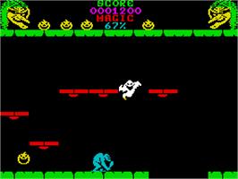 Title screen of Cauldron II: The Pumpkin Strikes Back on the Sinclair ZX Spectrum.