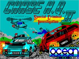 Title screen of Chase H.Q. II: Special Criminal Investigation on the Sinclair ZX Spectrum.