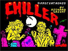 Title screen of Chiller on the Sinclair ZX Spectrum.