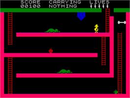 Title screen of Chuckie Egg II on the Sinclair ZX Spectrum.