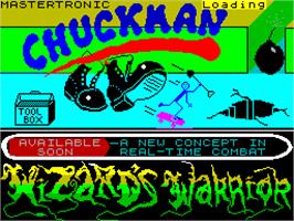 Title screen of Chuckman on the Sinclair ZX Spectrum.
