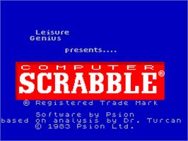 Title screen of Computer Scrabble De Luxe on the Sinclair ZX Spectrum.