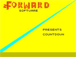 Title screen of Countdown on the Sinclair ZX Spectrum.