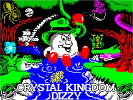 Title screen of Crystal Kingdom Dizzy on the Sinclair ZX Spectrum.