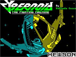 Title screen of Cybernoid: The Fighting Machine on the Sinclair ZX Spectrum.