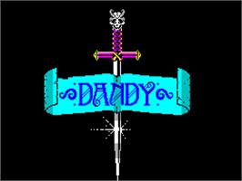 Title screen of Dandy on the Sinclair ZX Spectrum.