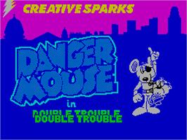 Title screen of Danger Mouse in Double Trouble on the Sinclair ZX Spectrum.