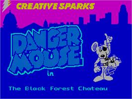 Title screen of Danger Mouse in the Black Forest Chateau on the Sinclair ZX Spectrum.