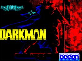 Title screen of Darkman on the Sinclair ZX Spectrum.