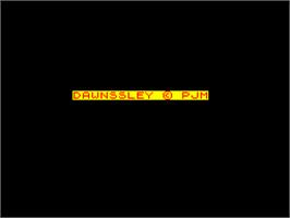 Title screen of Dawnssley on the Sinclair ZX Spectrum.
