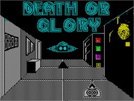 Title screen of Death or Glory on the Sinclair ZX Spectrum.