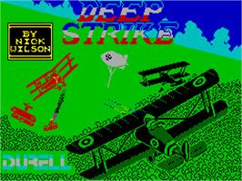 Title screen of Deep Strike on the Sinclair ZX Spectrum.