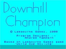 Title screen of Downhill Challenge on the Sinclair ZX Spectrum.
