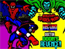 Title screen of Dr. Doom's Revenge on the Sinclair ZX Spectrum.
