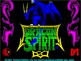 Title screen of Dragon Spirit: The New Legend on the Sinclair ZX Spectrum.