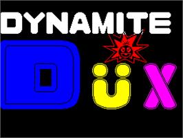 Title screen of Dynamite Düx on the Sinclair ZX Spectrum.