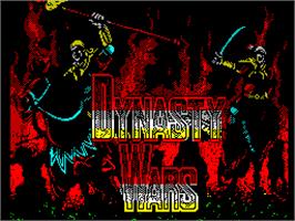 Title screen of Dynasty Wars on the Sinclair ZX Spectrum.