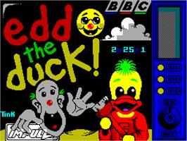 Title screen of Edd the Duck! on the Sinclair ZX Spectrum.