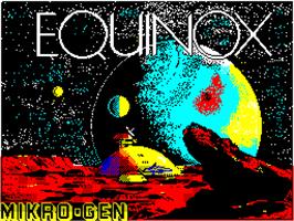 Title screen of Equinox on the Sinclair ZX Spectrum.