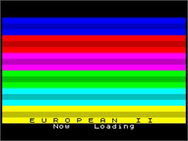 Title screen of European 2 on the Sinclair ZX Spectrum.