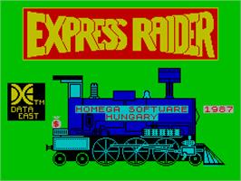 Title screen of Express Raider on the Sinclair ZX Spectrum.