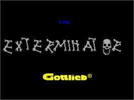 Title screen of Exterminator on the Sinclair ZX Spectrum.