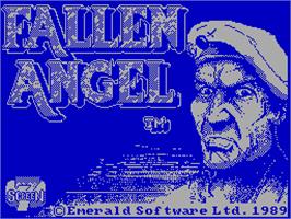 Title screen of Fallen Angel on the Sinclair ZX Spectrum.