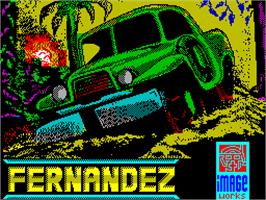 Title screen of Fernandez Must Die on the Sinclair ZX Spectrum.