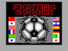 Title screen of Fighting Soccer on the Sinclair ZX Spectrum.