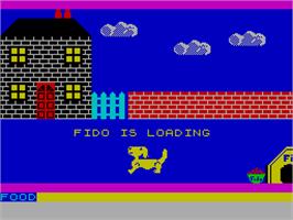 Title screen of Fish! on the Sinclair ZX Spectrum.