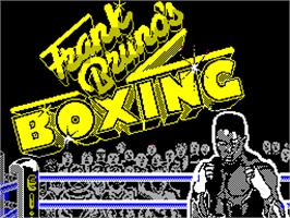 Title screen of Frank Bruno's Boxing on the Sinclair ZX Spectrum.
