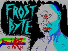 Title screen of Frost Byte on the Sinclair ZX Spectrum.