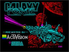 Title screen of Galaxy Force II on the Sinclair ZX Spectrum.